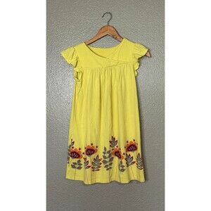 TEA COLLECTION Fall Dress yellow floral girls 10